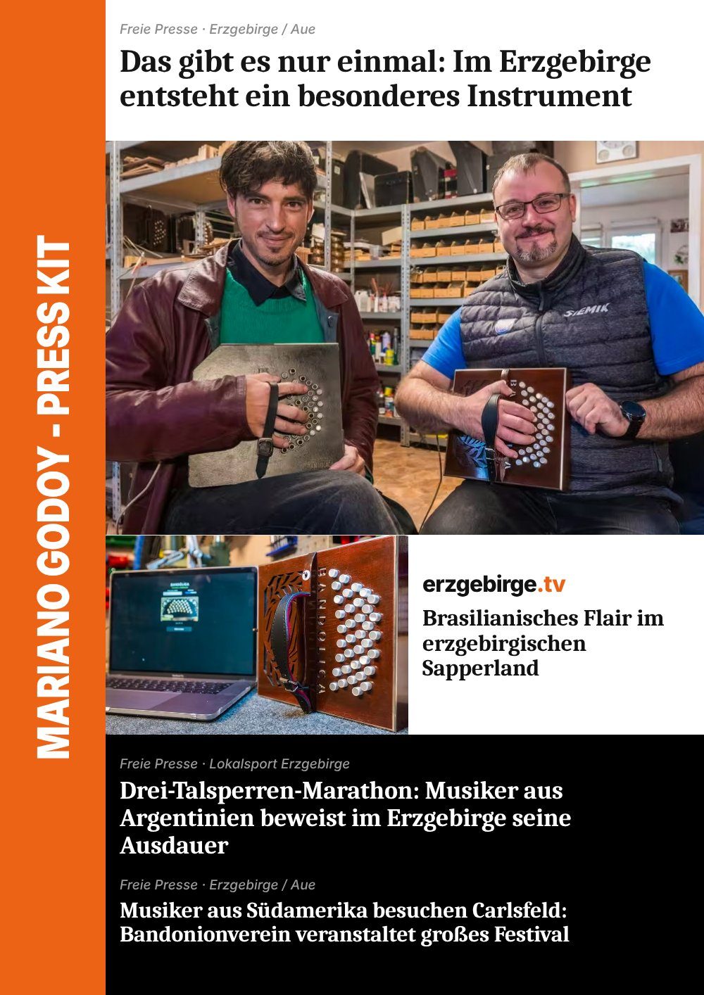 Press kit de Mariano Godoy, página 1